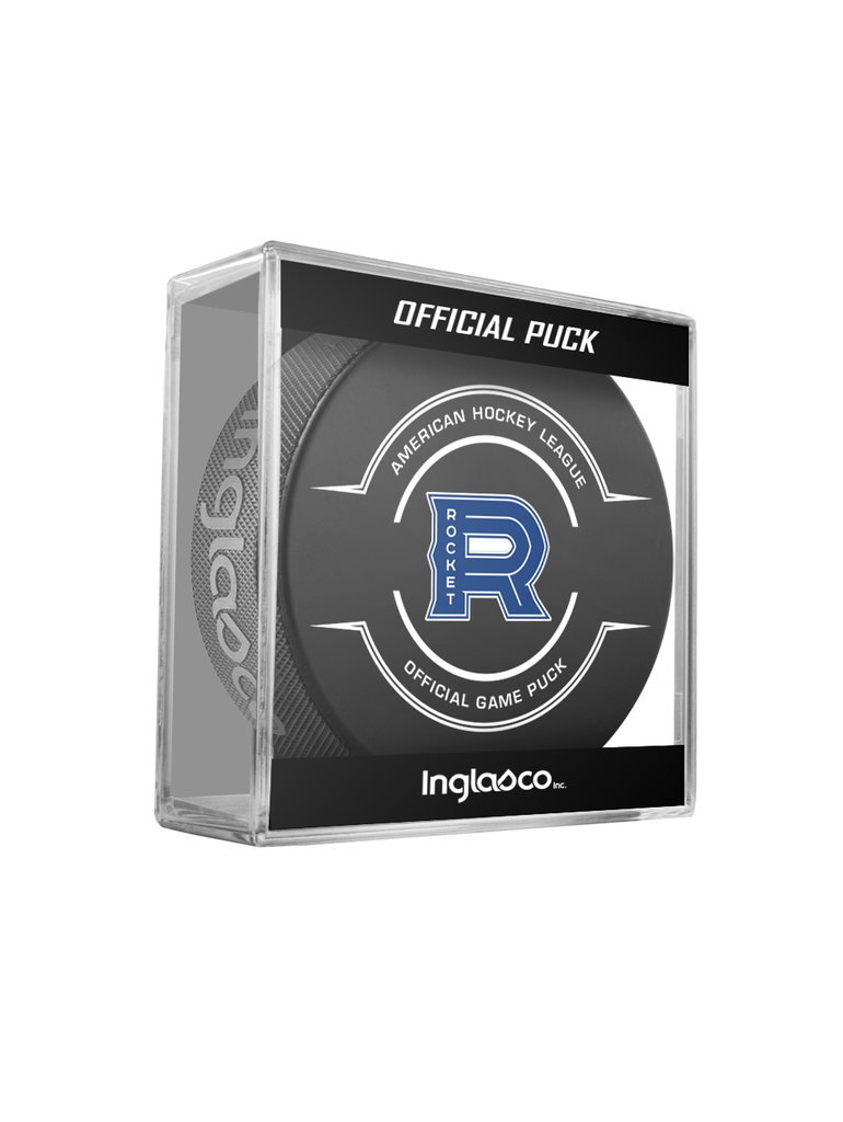 AHL Laval Rocket 2023-24 Official Game Hockey Puck In Cube