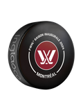 PWHL Montreal 2024 Inaugural Season Official Game Hockey Puck In Cube
