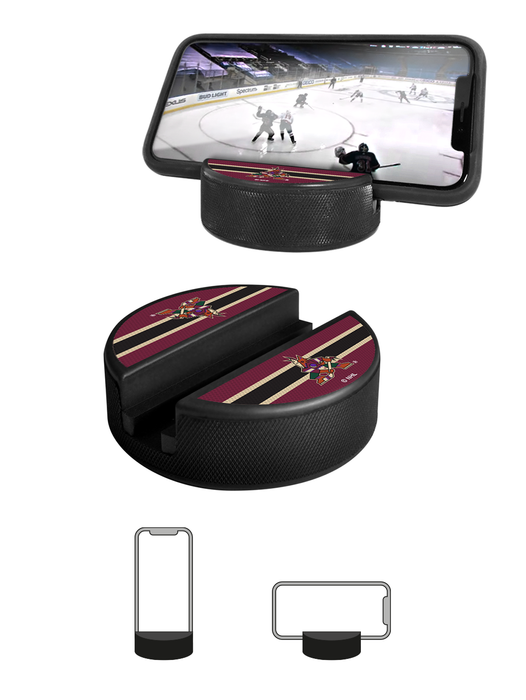 Coffret de 3 fans ultimes des Coyotes de l'Arizona de la LNH. Comprend : 1 rondelle de hockey classique officielle de la LNH, 4 sous-verres et 1 support pour appareil multimédia.