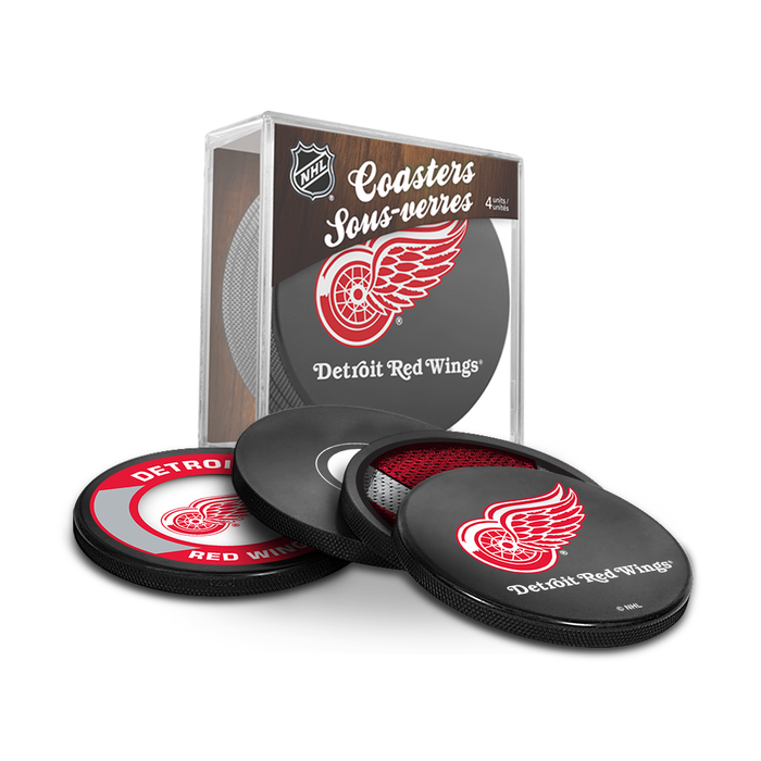 Coffret de 3 souvenirs de la LNH pour les fans des Red Wings de Détroit. Comprend : 1 rondelle de hockey classique officielle de la LNH, 4 sous-verres et 1 support pour appareil multimédia.