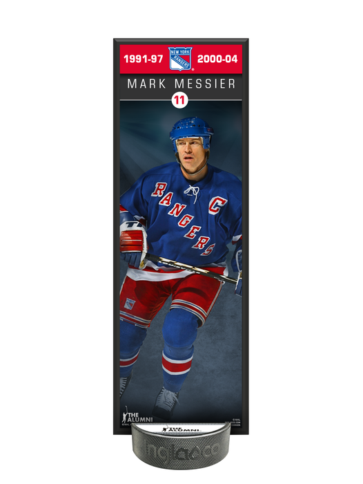 NHLAA Alumni Mark Messier New York Rangers Deco Plaque And Hockey Puck Holder Set