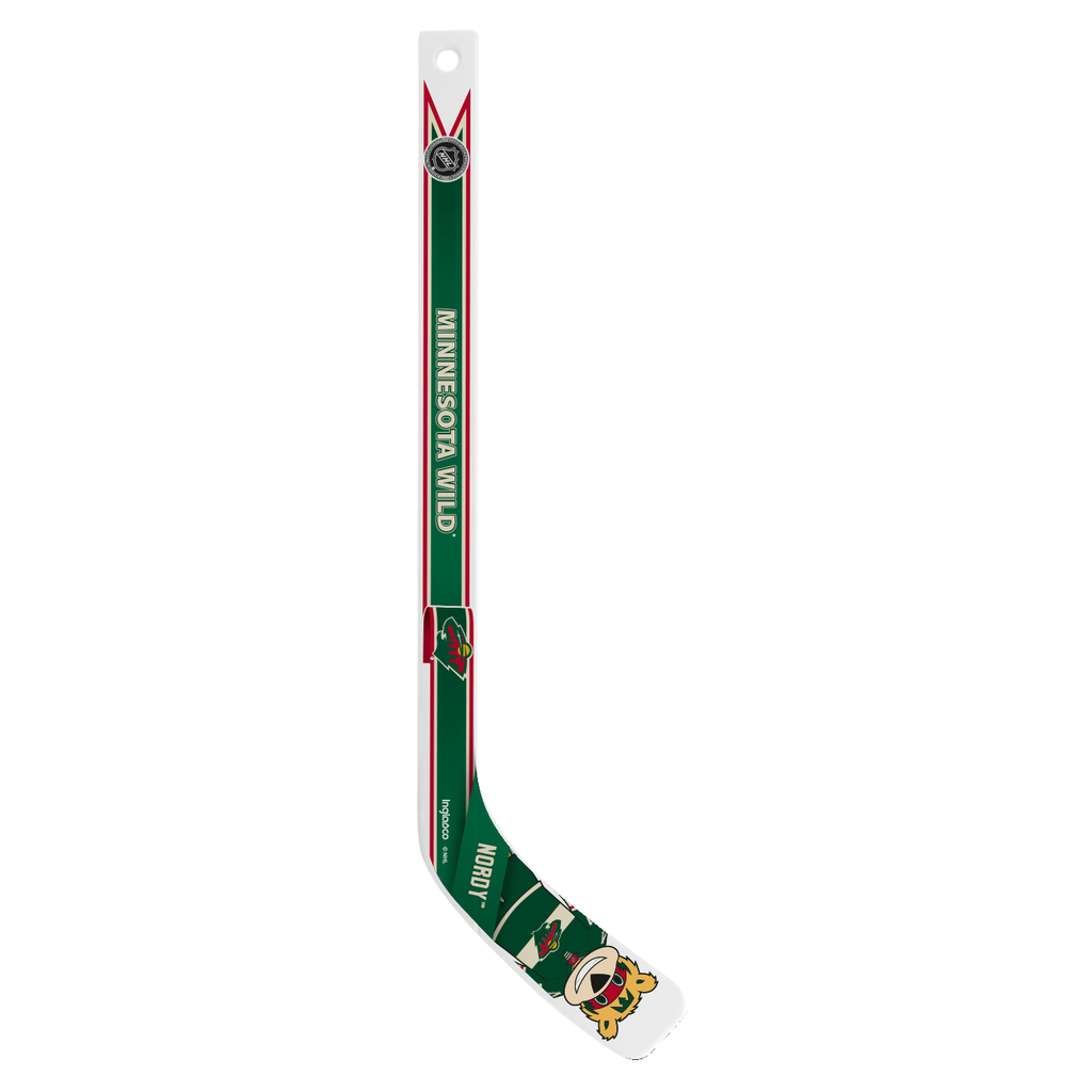 NHL Minnesota Wild Mascot White Plastic Player Mini Stick