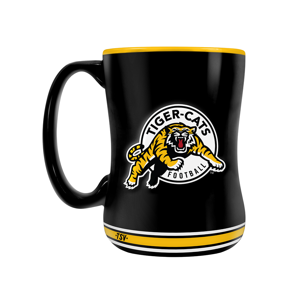 CFL Hamilton Tigercats Team Crest Sculpted Mug (14 oz)
