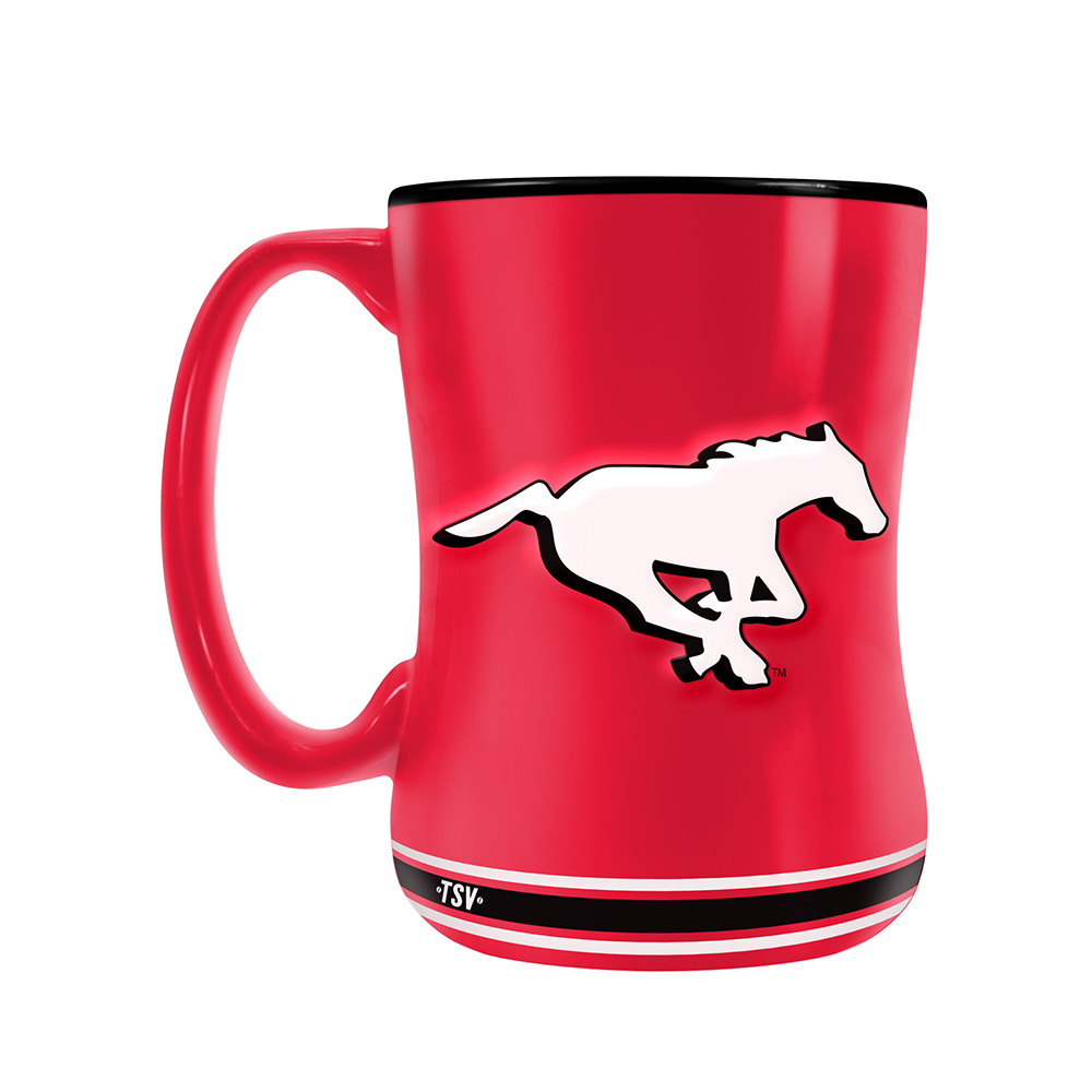 CFL Calgary Stampeders Team Crest Sculpted Mug (14 oz)
