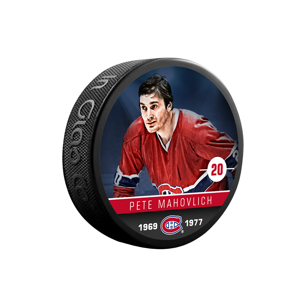 Rondelle de hockey collector NHLAA Alumni Pete Mahovlich Montréal Canadiens