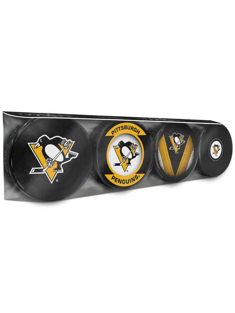 NHL Pittsburgh Penguins Souvenir Hockey Puck Collector's 4-Pack