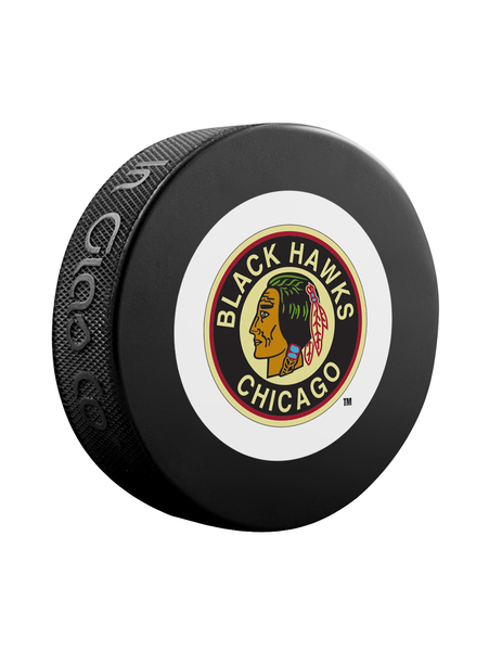 Chicago Blackhawks Inglasco 2022 Reverse Retro Hockey Puck