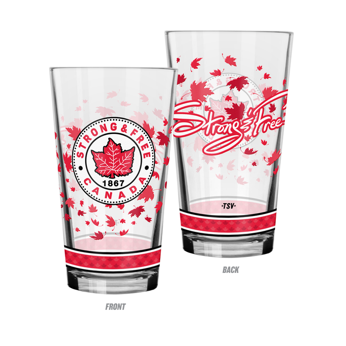 Strong and Free Canada 16 oz Mixing Glass