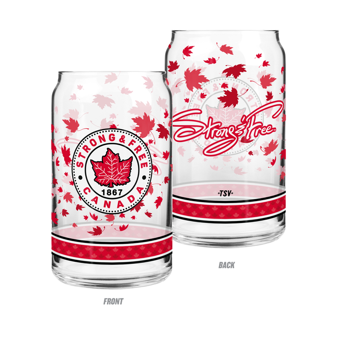 Verre à canette Strong and Free Canada de 16 oz
