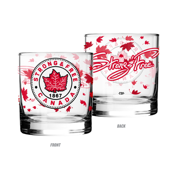 Verre à whisky Strong and Free Canada 10 oz