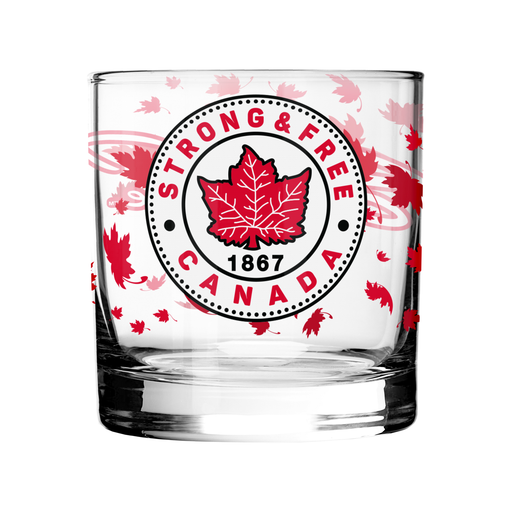 Strong and Free Canada 10 oz Rock Glass