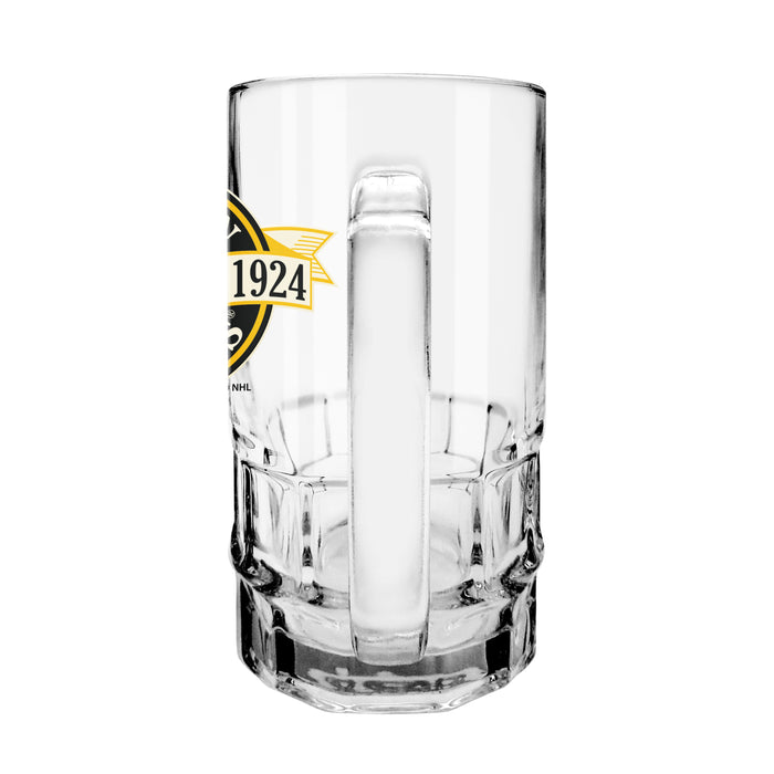 NHL Boston Bruins 18 Oz Beer Stein Glass Banner Design