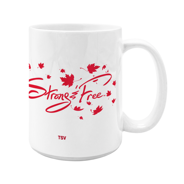 Tasse en céramique sublimée « Fort et libre » de 15 oz