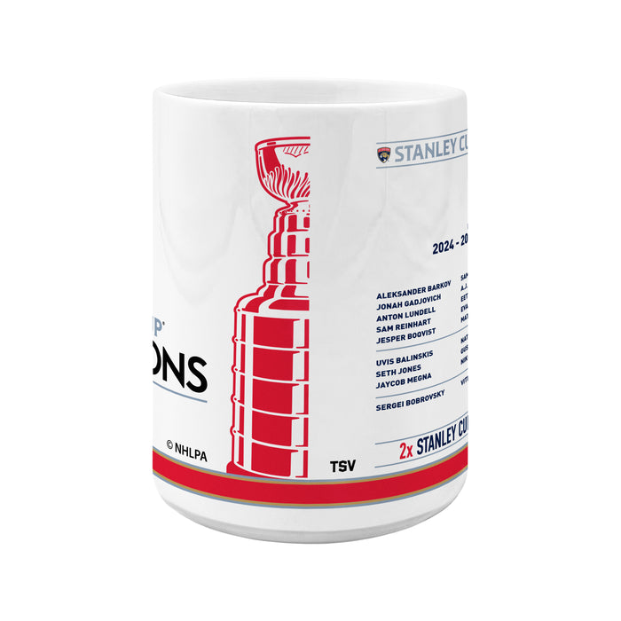 NHLPA Playoffs 2025 Stanley Cup Champs Florida Panthers Roster 15 oz Ceramic Mug