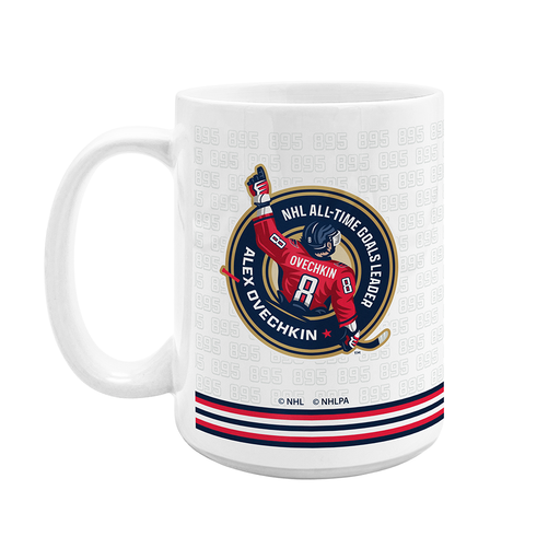NHLPA Alex Ovechkin Washington Capitals 895 All-Time Goals Leader 15oz Coffee Mug