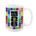 FIFA World Cup 26 white ceramic mug, opposite side view of We Are 26 graphic with handle right