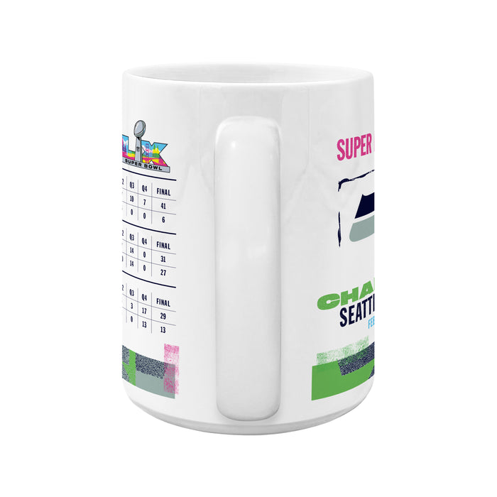 NFL Seattle Seahawks Super Bowl 2026 Champs 15 Oz Stats Ceramic Mug