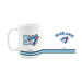 MLB Toronto Blue Jays 50th Season mug front and back layout with arched wordmark and bird logo