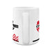 Canada Soccer 15 oz ceramic mug handle view with maple leaf crest and Our Game Now graphics visible