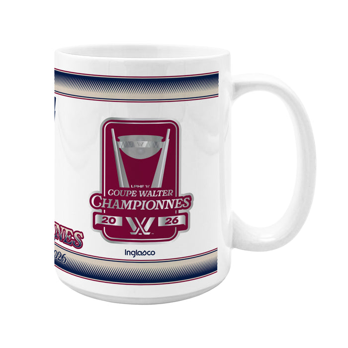PWHL Montreal Victoire 2026 15 OZ Sublimated Coffee Mug - Walter Cup Champs