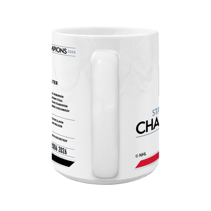 NHL Stanley Cup Champs 2026 15 Oz Sublimated Coffee Mug - Roster Carolina Hurricanes