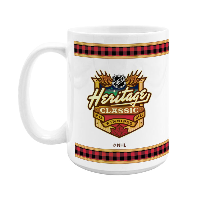 NHL Heritage Classic 2026 Ceramic Mug Sublimated 15 OZ Dueling Win Jets Vs Mon Canadiens