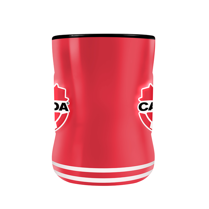Tasse sculptée avec écusson de l'équipe de soccer du Canada (14 oz)