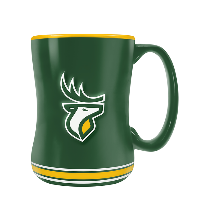 Tasse sculptée avec écusson de l'équipe des Elks d'Edmonton de la LCF (14 oz)