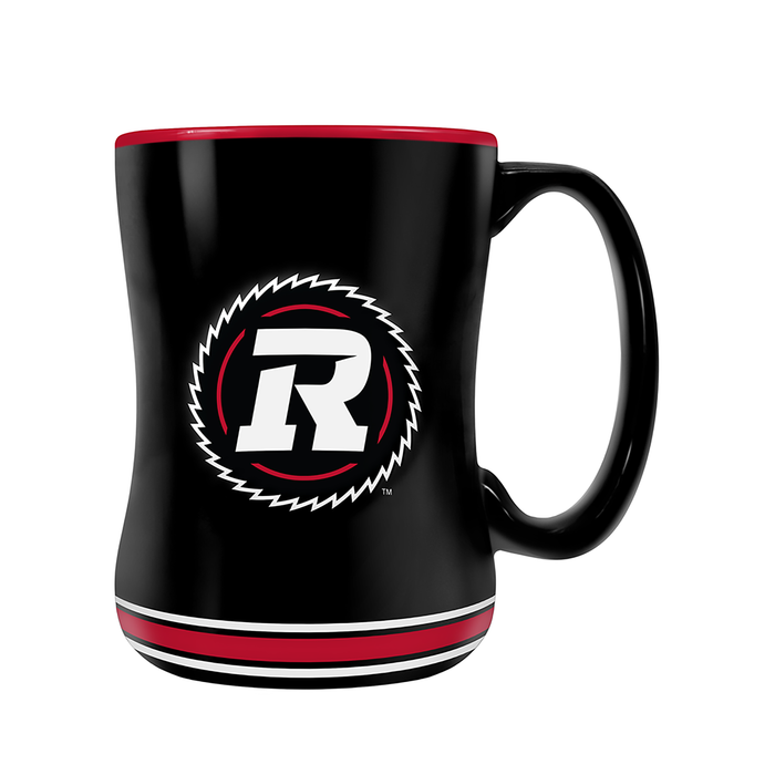 Tasse sculptée avec écusson de l'équipe des Redblacks d'Ottawa de la LCF (14 oz)