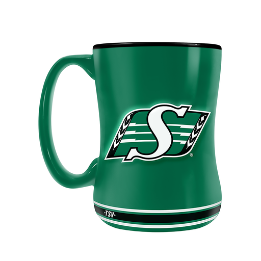 Saskatchewan Roughriders Team Crest Sculpted Mug (14 oz)
