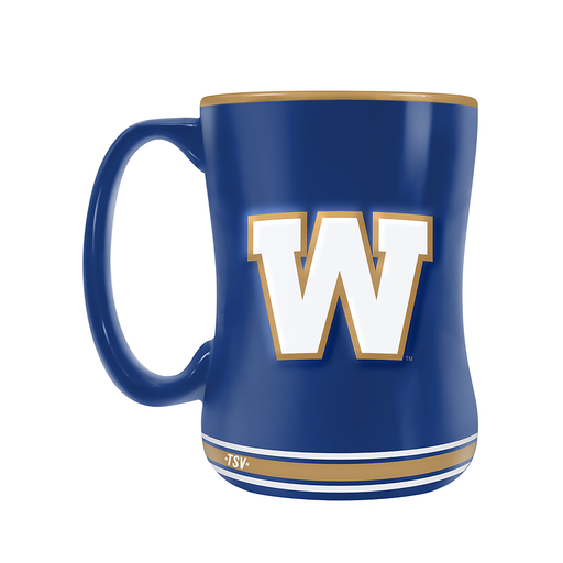 Winnipeg Blue Bombers Team Crest Sculpted Mug (14 oz)