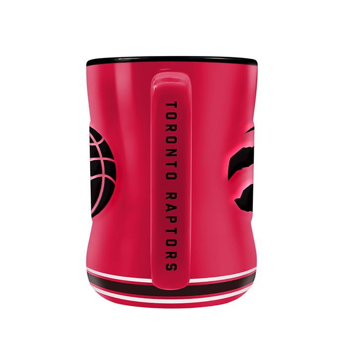 Tasse sculptée avec écusson de l'équipe des Raptors de Toronto de la NBA (14 oz)