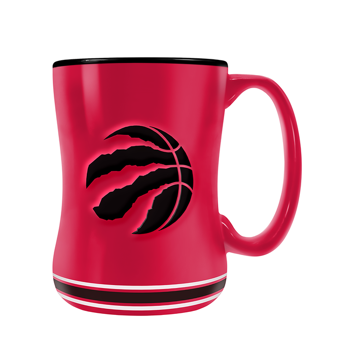 Tasse sculptée avec écusson de l'équipe des Raptors de Toronto de la NBA (14 oz)