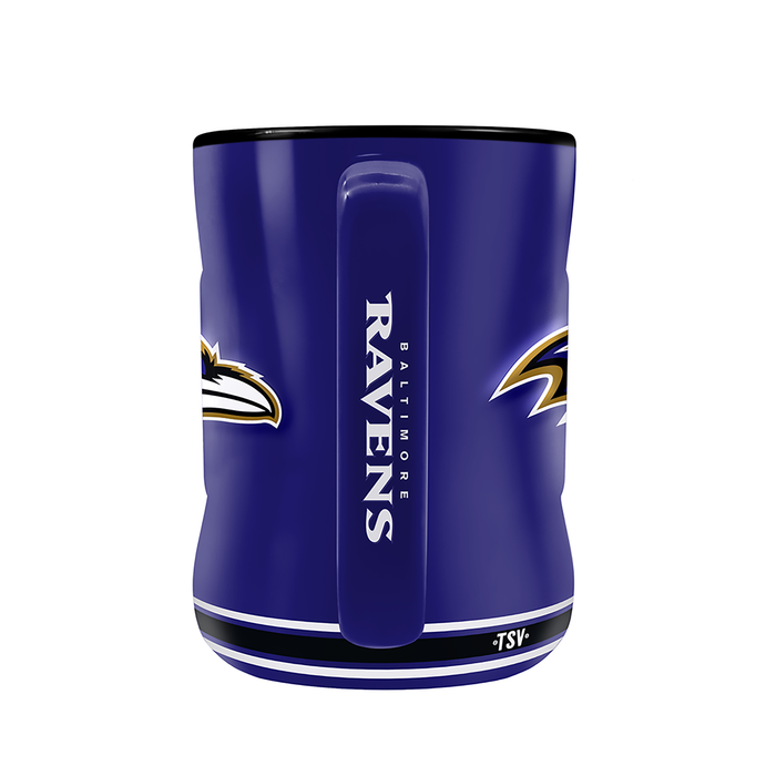 NFL Baltimore Ravens Team Crest Sculpted Mug (14 oz)