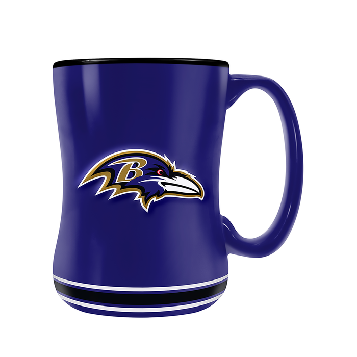 NFL Baltimore Ravens Team Crest Sculpted Mug (14 oz)