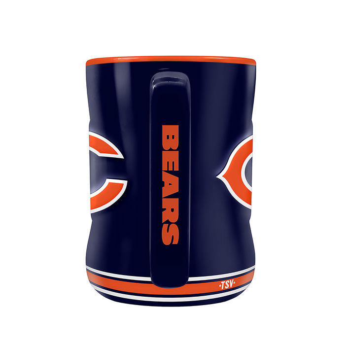 Tasse sculptée avec écusson de l'équipe NFL Chicago Bears (14 oz)