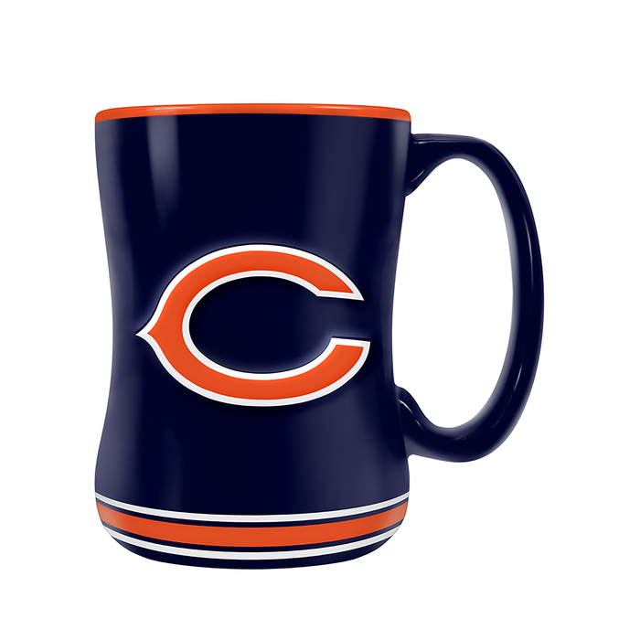 Tasse sculptée avec écusson de l'équipe NFL Chicago Bears (14 oz)