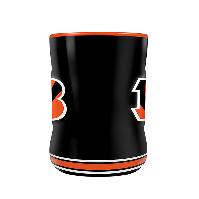 Tasse sculptée avec écusson de l'équipe NFL des Bengals de Cincinnati (14 oz)