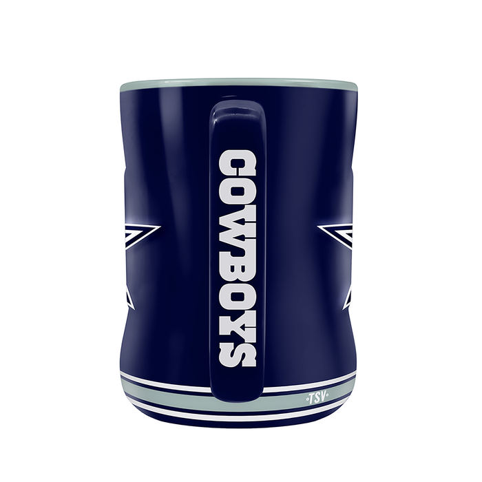 Tasse sculptée avec écusson de l'équipe NFL des Cowboys de Dallas (14 oz)
