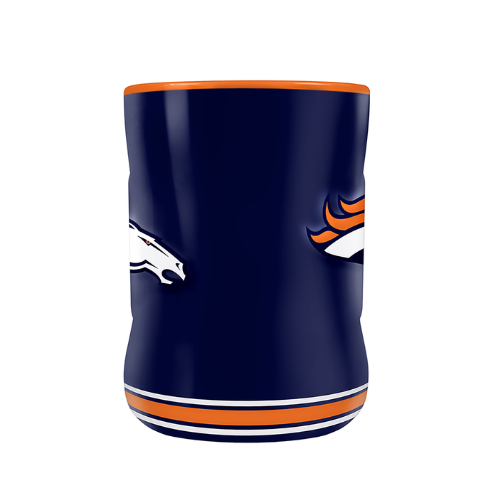 Tasse sculptée avec écusson de l'équipe NFL Denver Broncos (14 oz)