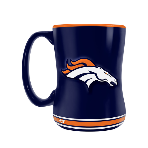Denver Broncos Team Crest Sculpted Mug (14 oz)