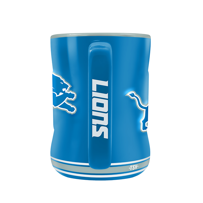 Tasse sculptée avec écusson de l'équipe des Lions de Détroit de la NFL (14 oz)