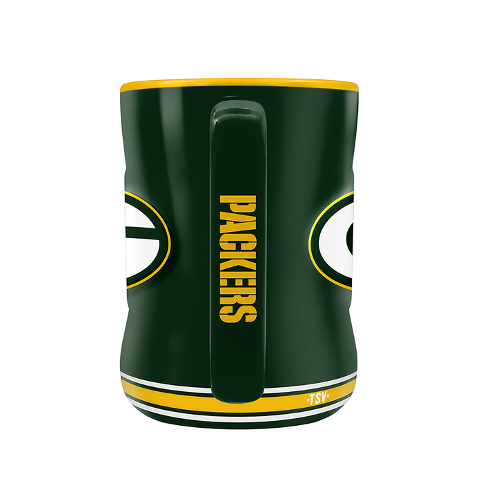 Tasse sculptée avec écusson de l'équipe NFL Green Bay Packers (14 oz)