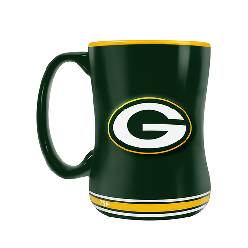 Green Bay Packers Team Crest Sculpted Mug (14 oz)