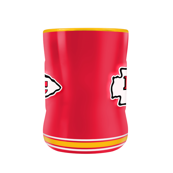 Tasse sculptée avec écusson de l'équipe NFL Kansas City Chiefs (14 oz)