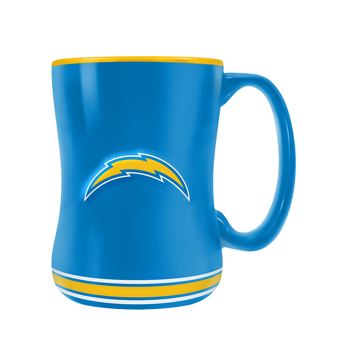 Tasse sculptée avec écusson de l'équipe NFL Los Angeles Chargers (14 oz)