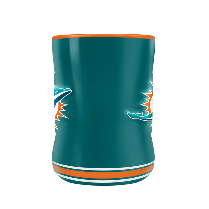 Tasse sculptée avec écusson de l'équipe NFL Miami Dolphins (14 oz)