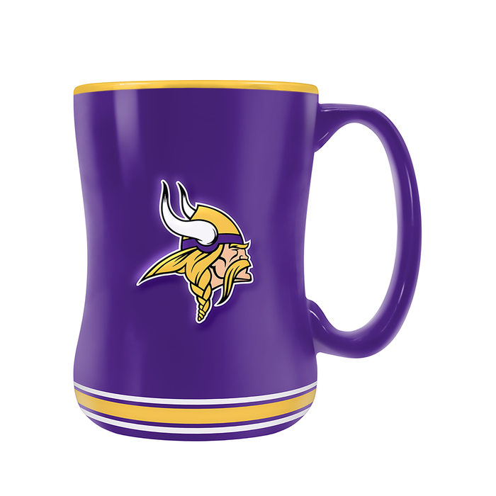 NFL Minnesota Vikings Team Crest Sculpted Mug (14 oz)