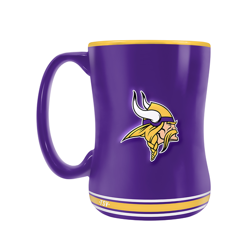 Minnesota Vikings Team Crest Sculpted Mug (14 oz)