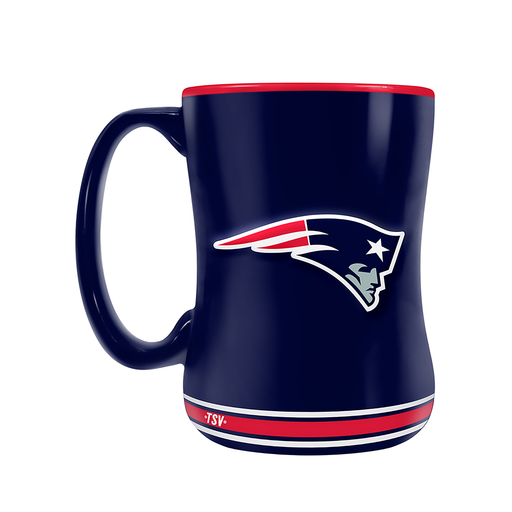 New England Patriots Team Crest Sculpted Mug (14 oz)